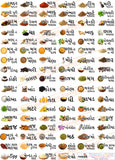 3D Transparent Embose Kitchen 100 Sticker ( Gujarati )
