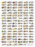 3D Transparent Embose Kitchen 100 Sticker ( Hindi )