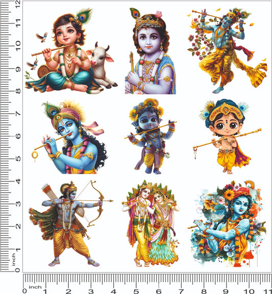 Krishna Symbol ( Set of 9 pec )